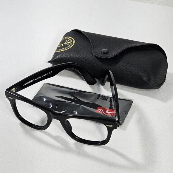 Ray-Ban Original Wayfarer RB2140 Italy Black Frames with Case 50-22 - Picture 2 of 12